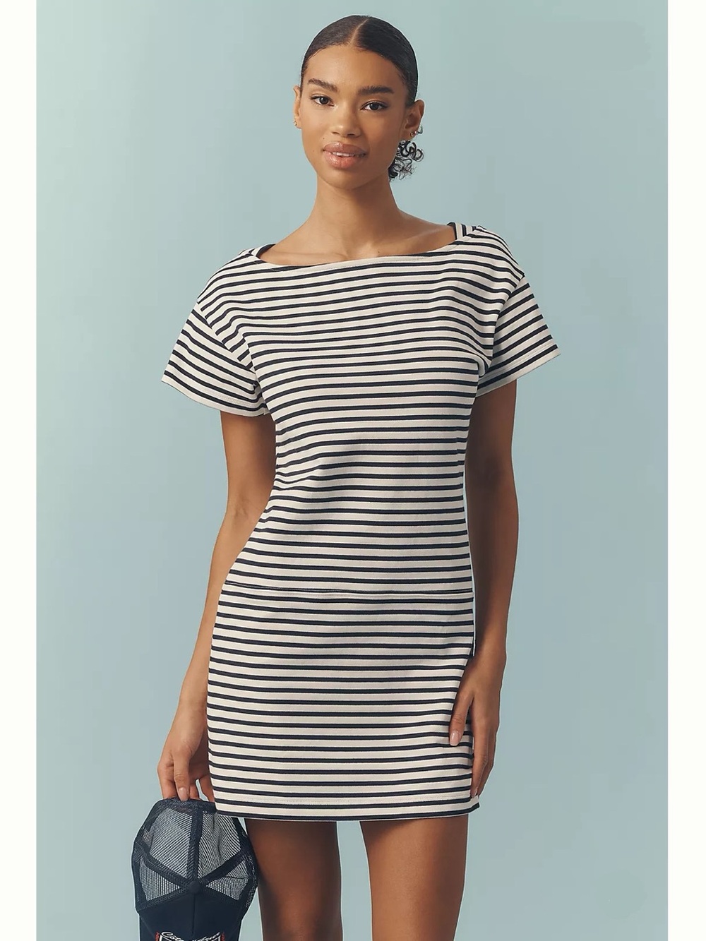 NWT Nation Los Angeles Cotton Rosie Striped Mini Dress, Small